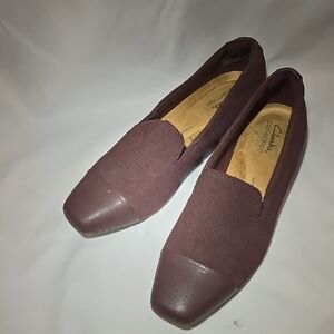 Clarks Maroon/Burgundy Loafers